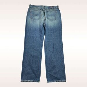 Lucky Brand Jeans Mens 38x34 Loose Fit‎ Baggy Wide Leg Med Wash 100% Cotton Y2K